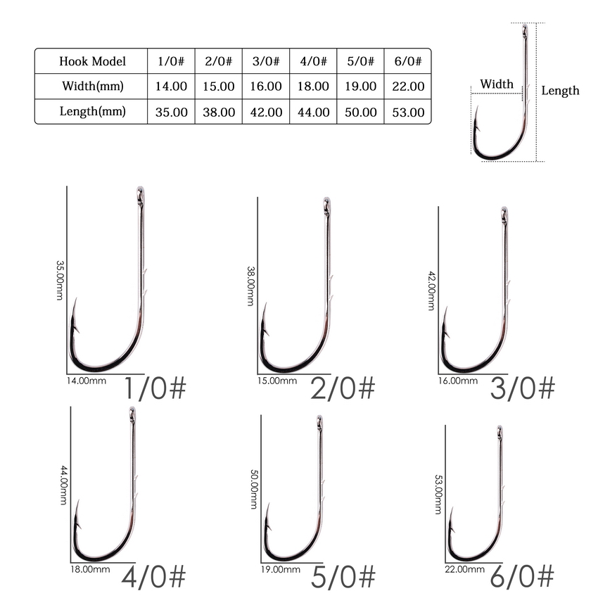 100pcs Long Handle Barbed Fish - Fishing Hook Offset reseña y precio