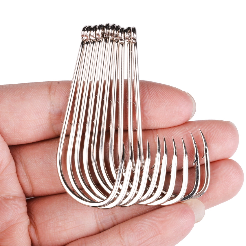 100pcs Long Handle Barbed Fish - Fishing Hook Offset reseña y precio