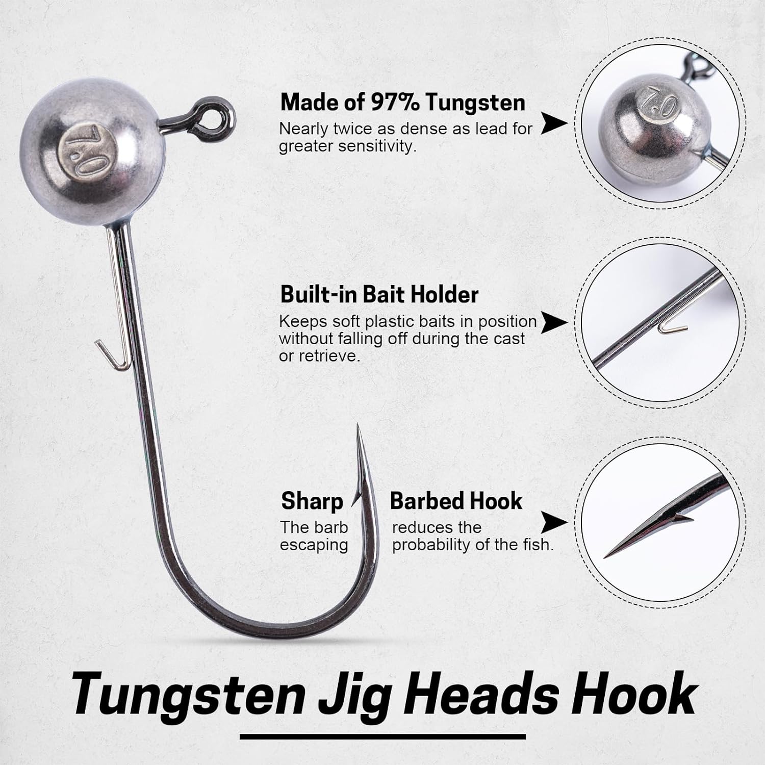 1.8g-28g 95% Solid  crank Jig  - Fishing Hook Barbless reseña y precio
