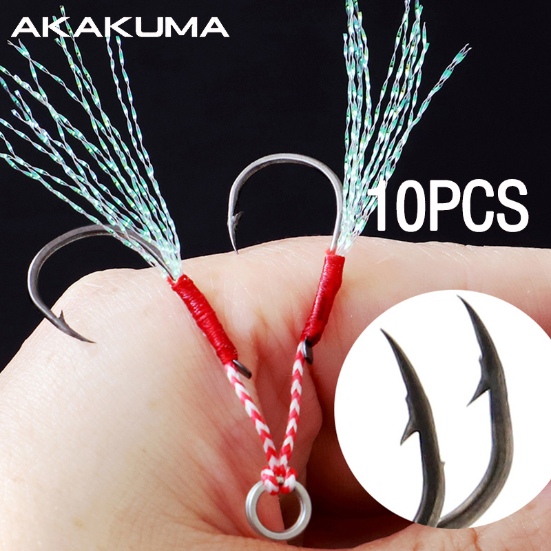 10Pcs Fishing Hooks Single Hoo - Fishing Hook Offset reseña y precio