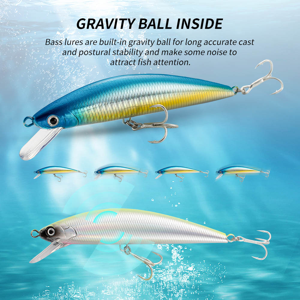 Fishing Lure Sinking Minnow 13 - Fishing Hook Treble reseña y precio