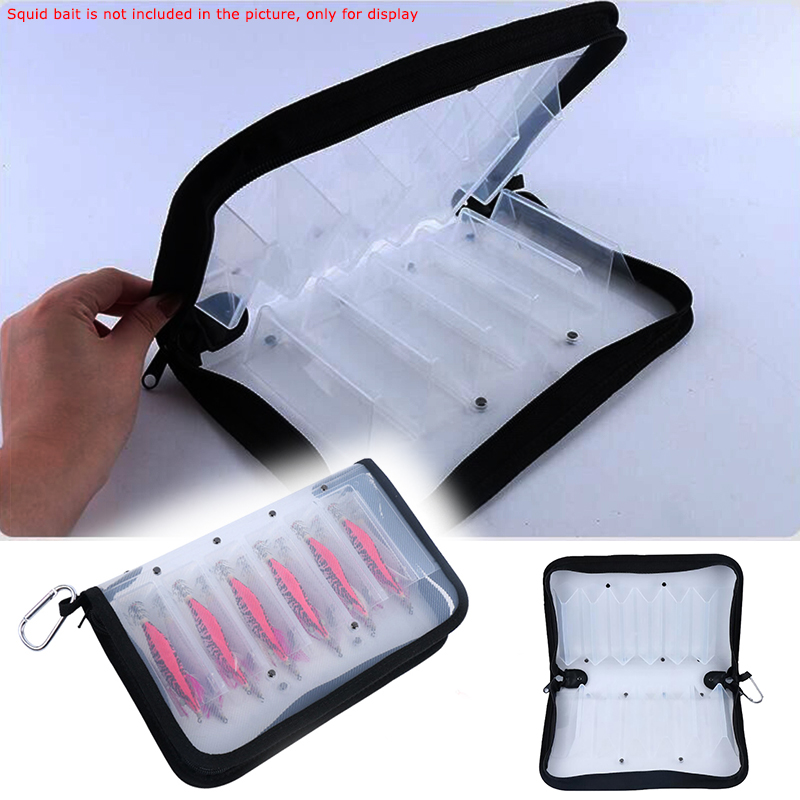 Plastic Transparent Visual Squ - Fishing Hook Jig reseña y precio