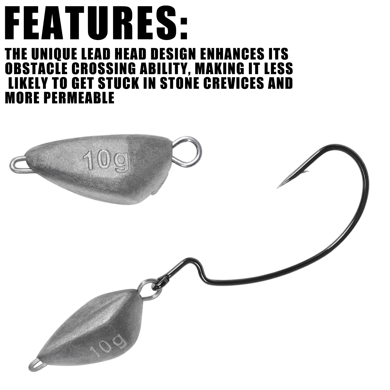 SAMOLLA 5pcs Jig Head Fishing  - Fishing Hook Jig reseña y precio