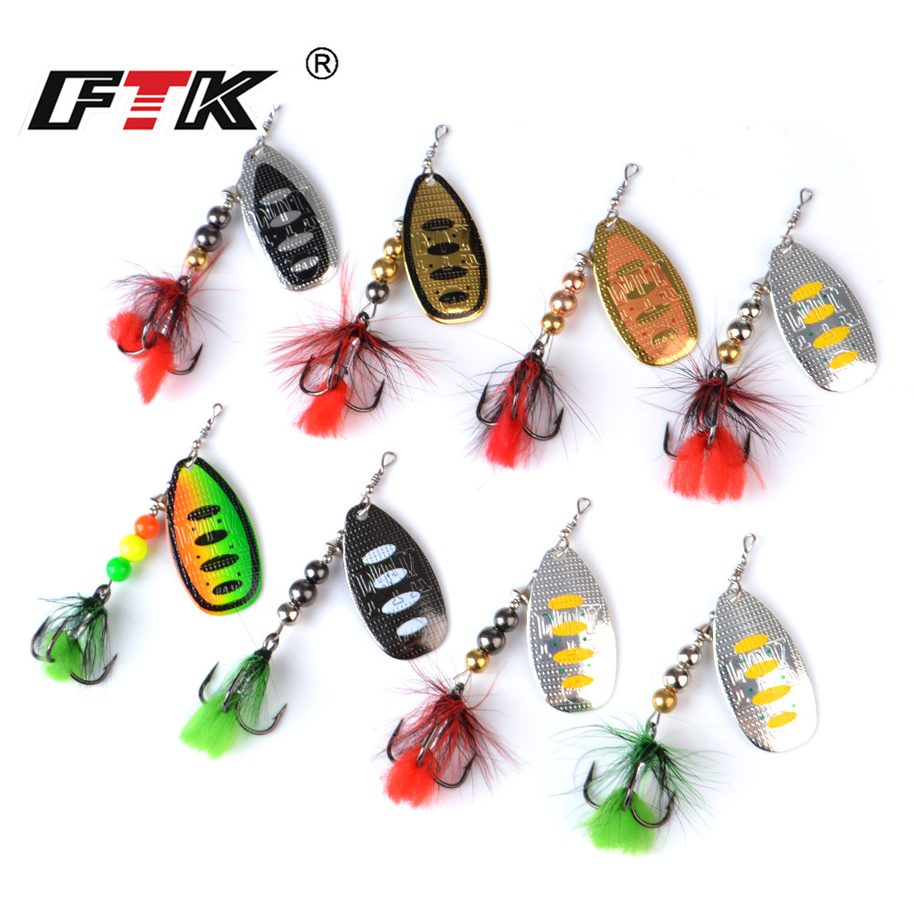 FTK Metal Fishing Lure Spinner - Fishing Hook Treble reseña y precio