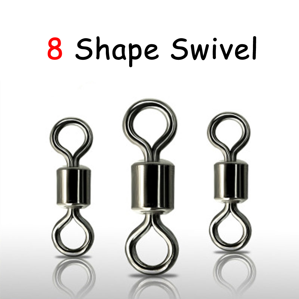 100Pcs Black 8 Shape Rolling s - Fishing Hook Size reseña y precio