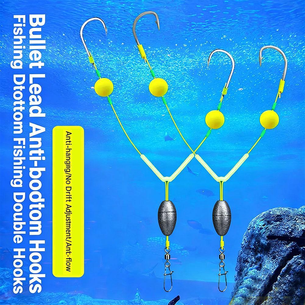 Reverse Off-Bottom Double Hook - Fishing Hook Weedless reseña y precio