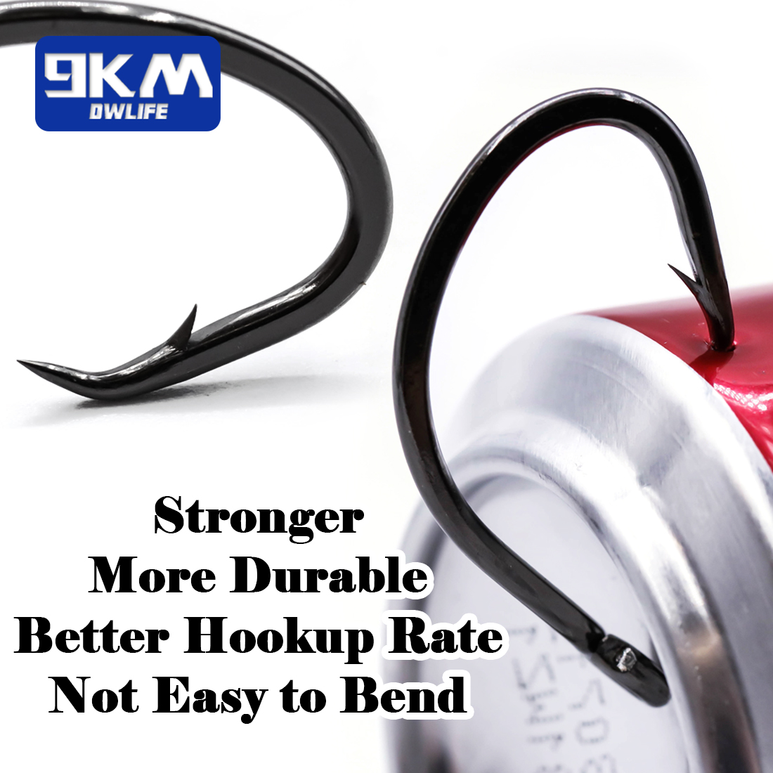 9KM Circle Hooks 25~50Pcs Salt - Fishing Hook Offset reseña y precio