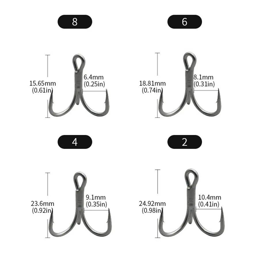 Fishing Treble Hooks High Carb - Fishing Hook Barbless reseña y precio