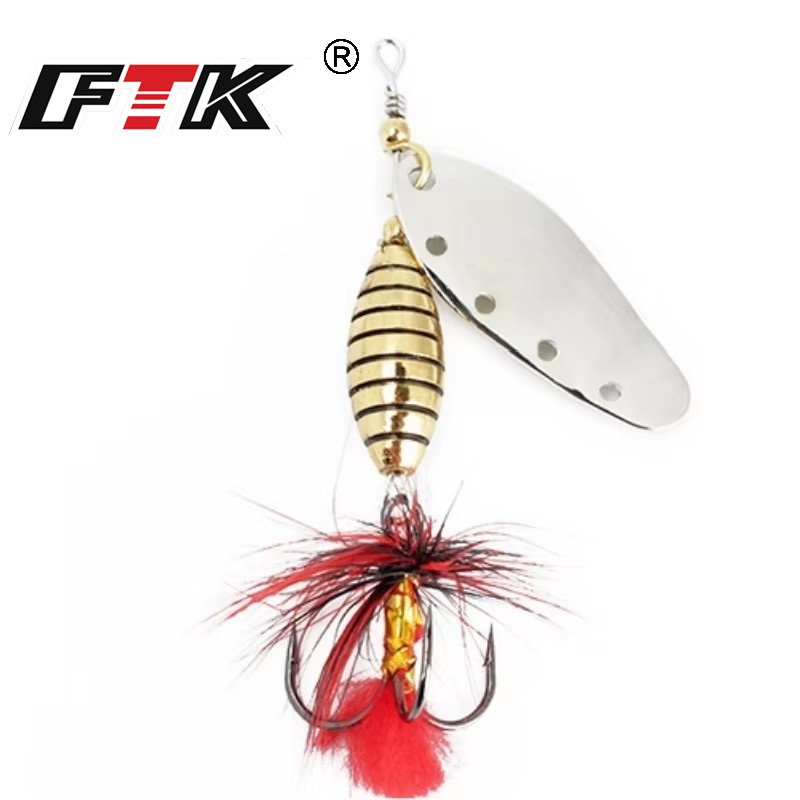 FTK 6g 12g 16g Metal Spinner B - Fishing Hook Treble reseña y precio