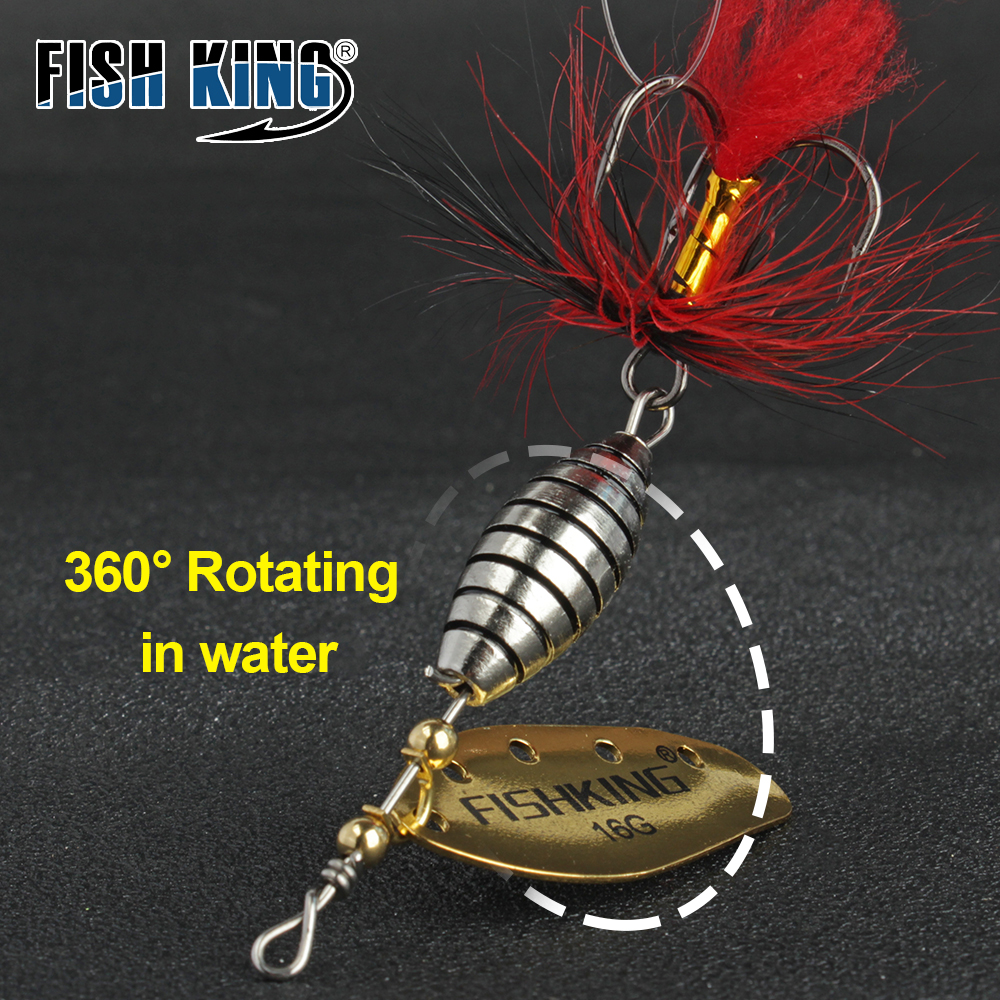 FTK 6g 12g 16g Metal Spinner B - Fishing Hook Treble reseña y precio