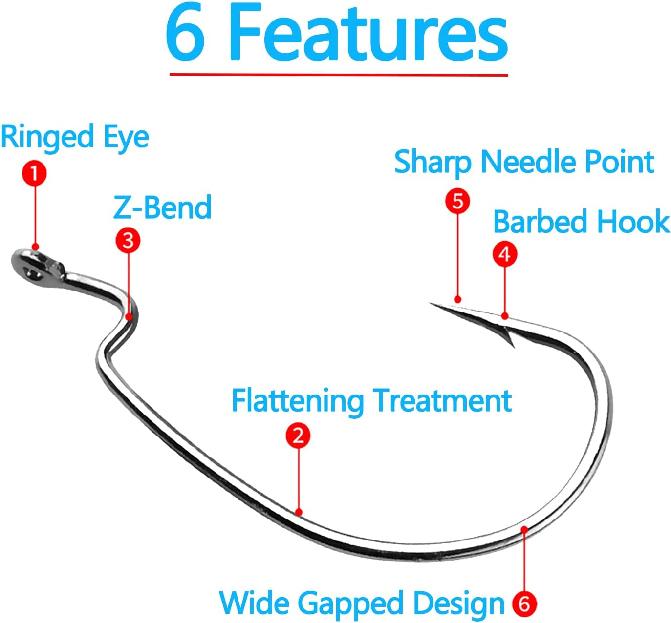 110pcs Bass Fishing Hooks Set, - Fishing Hook Offset reseña y precio