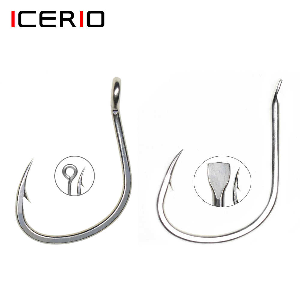 ICERIO 10PCS Matte Tin Coating - Fishing Hook Barbless reseña y precio