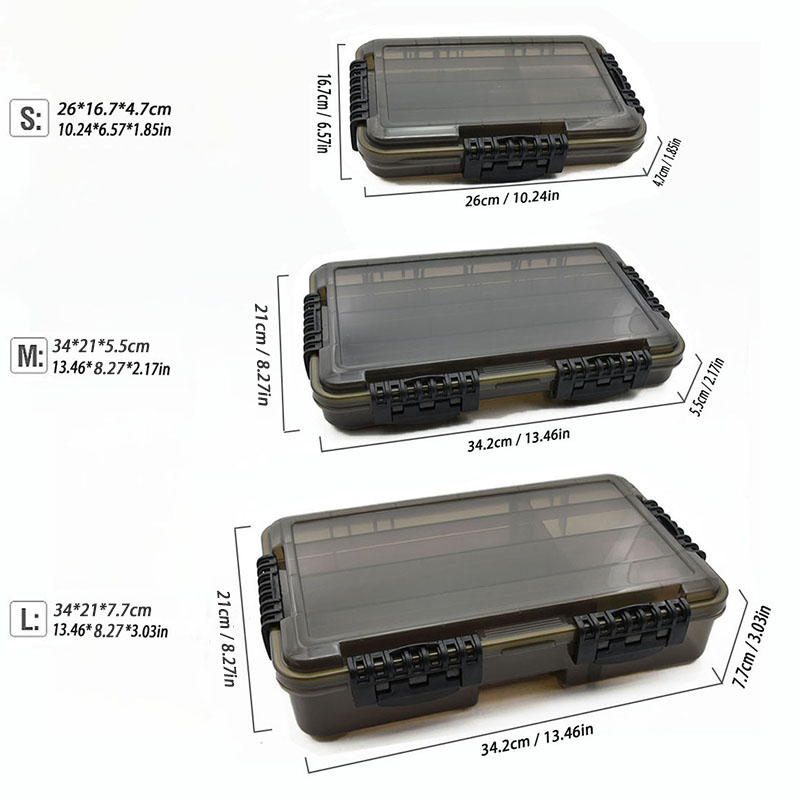 Waterproof Fishing Tackle Box  - Fishing Hook Size reseña y precio