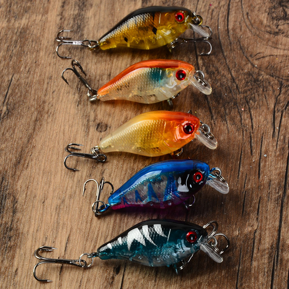 5pcs Floating Crankbaits Bait  - Fishing Hook Treble reseña y precio