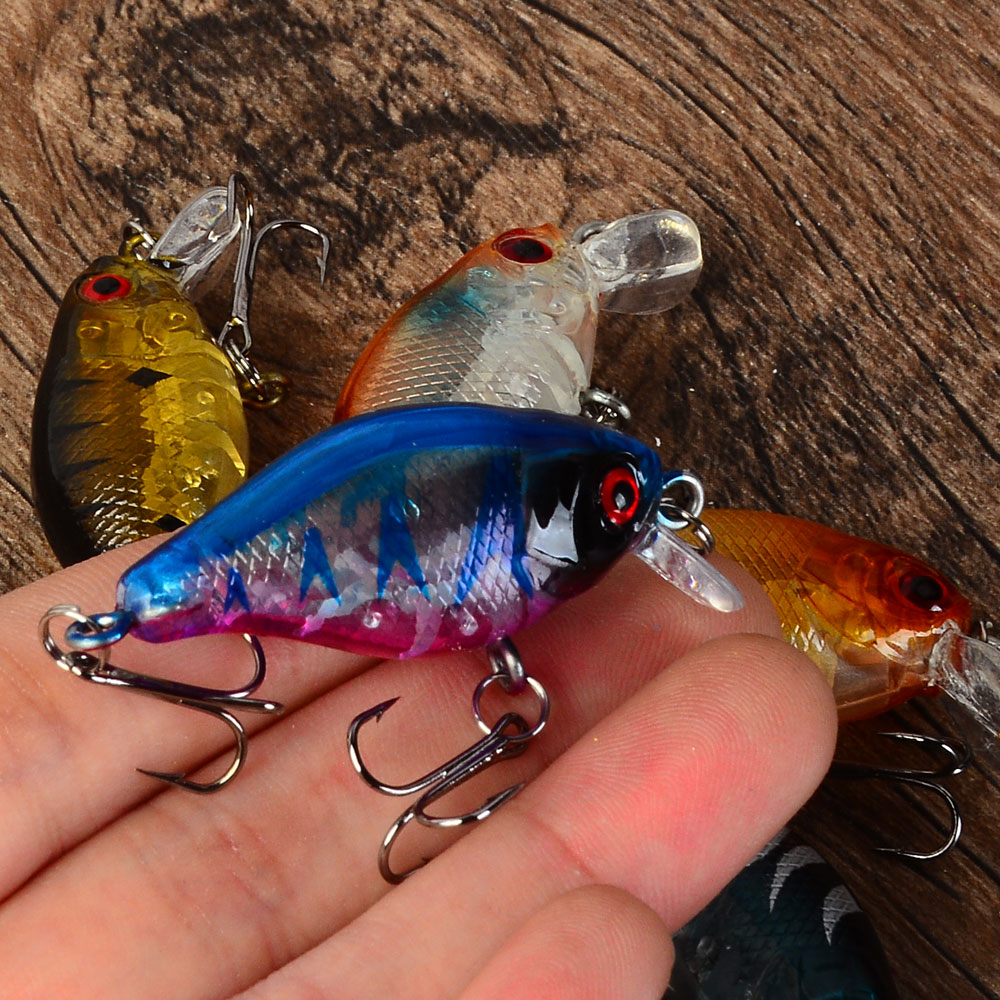 5pcs Floating Crankbaits Bait  - Fishing Hook Treble reseña y precio