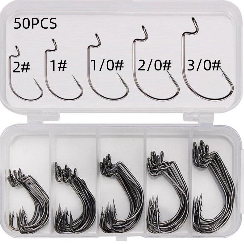 50Pcs/Box High Carbon Steel Fi - Fishing Hook Jig reseña y precio