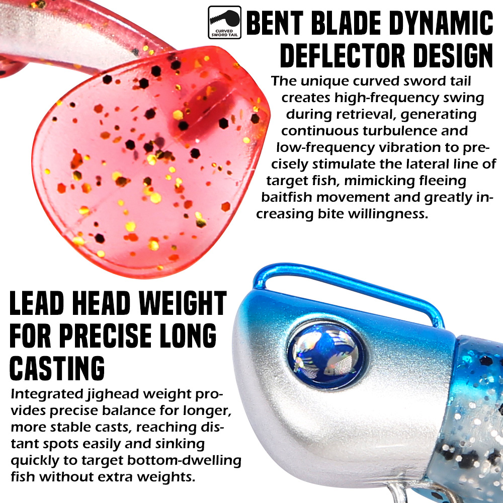 B&U Jighead Pencil Soft Fishin - Fishing Hook Treble reseña y precio