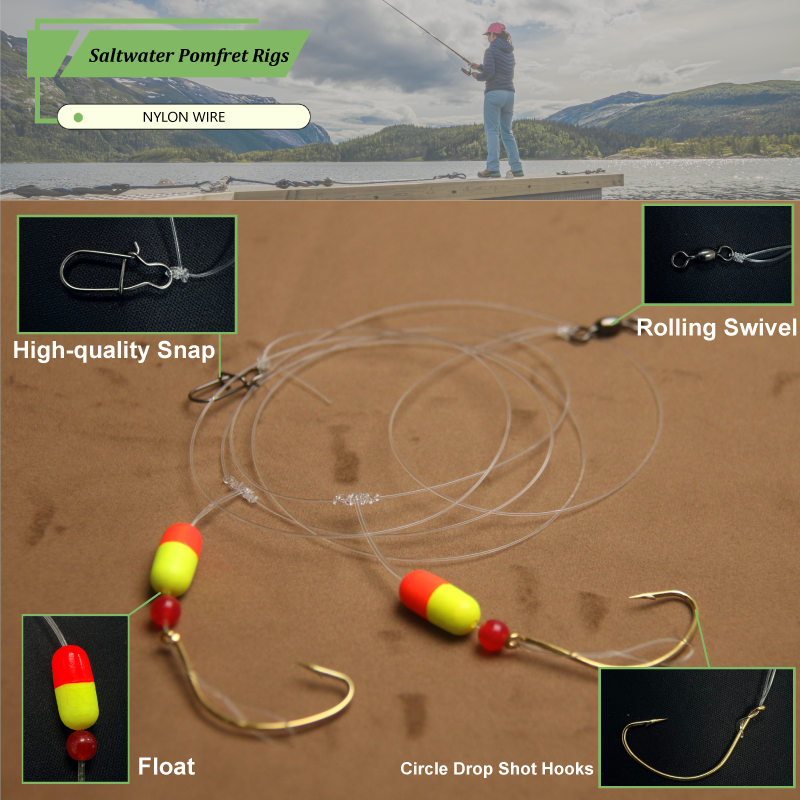 3pcs/6pcs Pompano Surf Fishing - Fishing Hook Circle reseña y precio