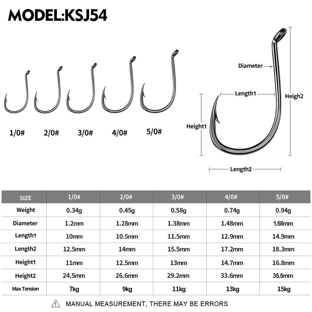 KATYUSHA  100PCS J Hooks 1/0-2 - Fishing Hook Barbless reseña y precio